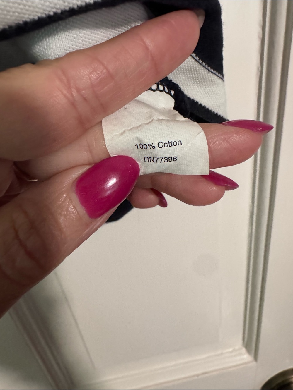 J. Crew Navy and White Striped Polo Shirt - Picture 4 of 4